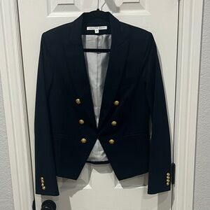 Veronica Beard Navy Blazer with Gold Buttons